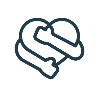 Outline of a person hugging a heart shape, symbolizing empathy or compassion.