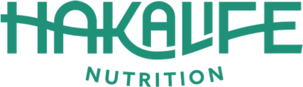 The image shows the logo for Haka Life Nutrition. The word "HAKALIFE" is displayed in large, stylized green letters above the word "NUTRITION," which is written in smaller, capitalized green letters underneath.